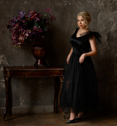 Dress Black Rose