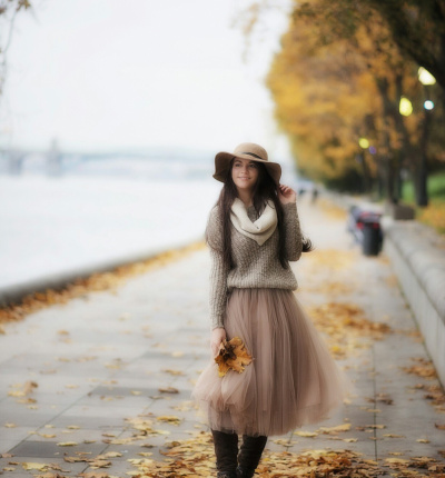 Skirt made of soft tulle
