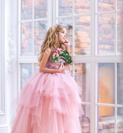 Dress with a detachable skirt Pink cloud
