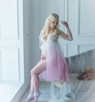 Boudoir tulle dress Pink Ombre