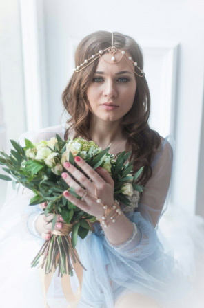 Boudoir tulle dress Blue morning фото 4