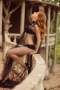 Black boudoir cape