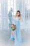 Boudoir tulle dress Blue morning
